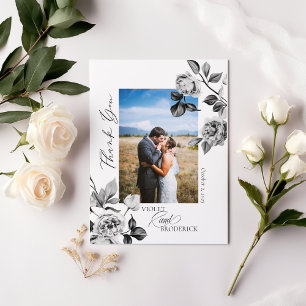 Cartões de agradecimentos Personalizável Floral Pr