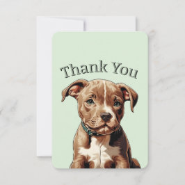 Cartões de agradecimentos Pitbull personalizável