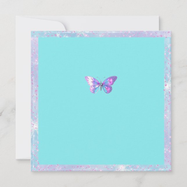 Cartões de agradecimentos Plana bonito Holográfico (Frente)