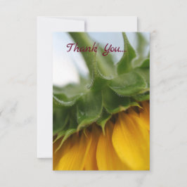 Cartões de agradecimentos Plana de Girassol Amarel