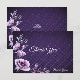 Cartões de agradecimentos Plana Decorativo Floral
