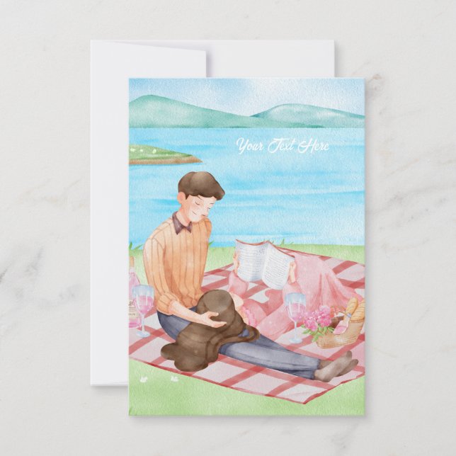 Cartões de agradecimentos plano (Frente)