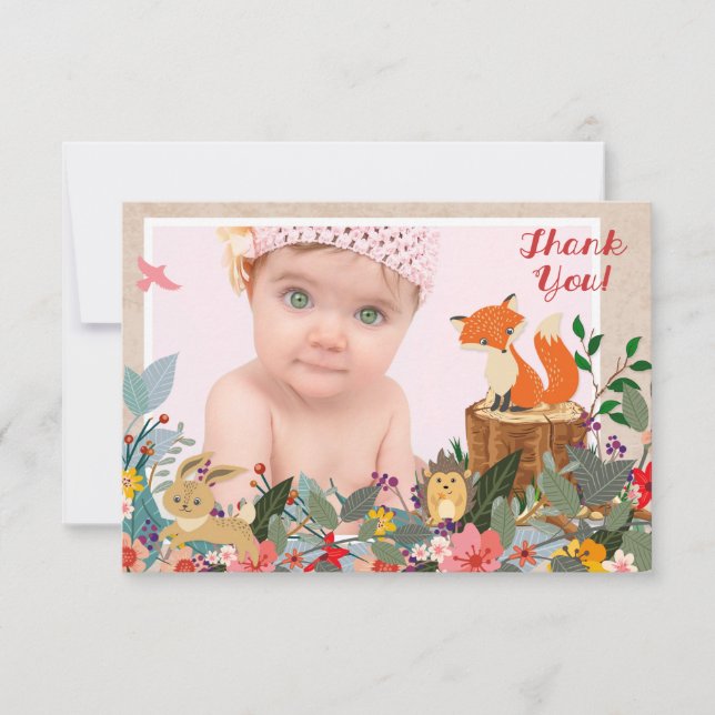 Cartões de agradecimentos plano (Frente)