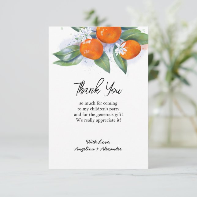 Cartões de agradecimentos plano (Em pé/Frente)