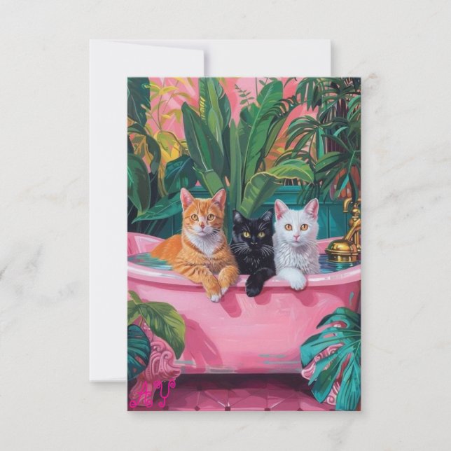 Cartões de agradecimentos plano (Frente)