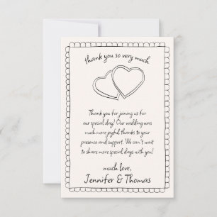 Cartões de agradecimentos plano