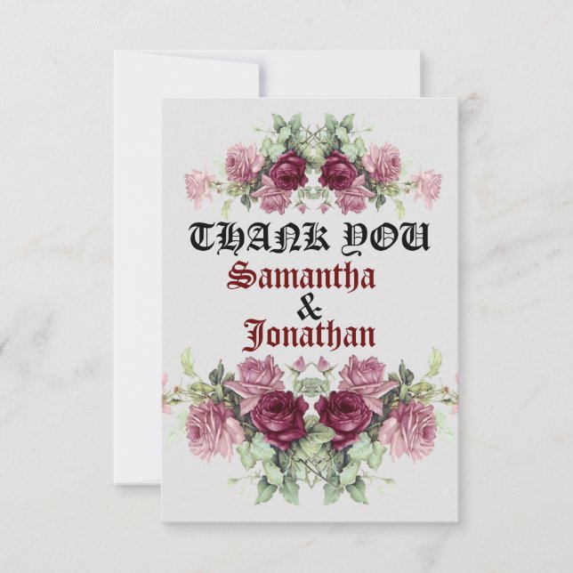 Cartões de agradecimentos plano, Cartões de agrade (Frente)