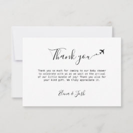 Cartões de agradecimentos plano Chá de fraldas com