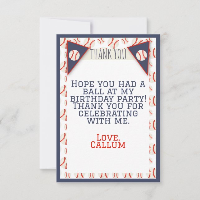 Cartões de agradecimentos plano de aniversário de  (Frente)