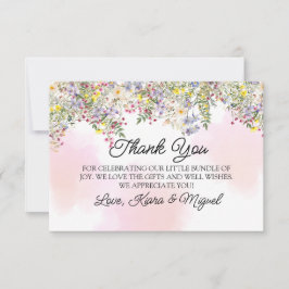 Cartões de agradecimentos plano de Chá de fraldas