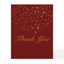 Cartões de agradecimentos plano de ouro estrela