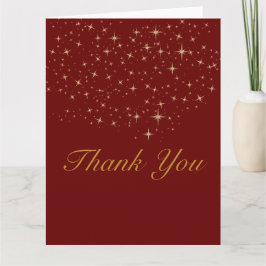 Cartões de agradecimentos plano de ouro estrela