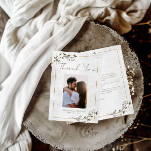 Cartões de agradecimentos plano de quadro moderno