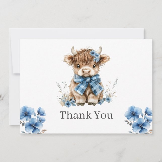 Cartões de agradecimentos Plano de Vaca do Planalt (Frente)