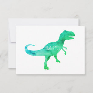 Cartões de agradecimentos Plano do Dinossaur Trex 