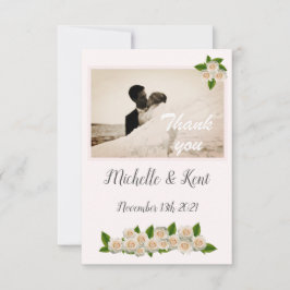 Cartões de agradecimentos plano Elegante de Rosas