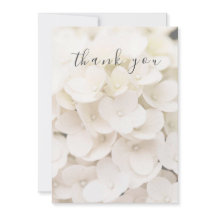 Cartões de agradecimentos Plano Floral Branco Eleg