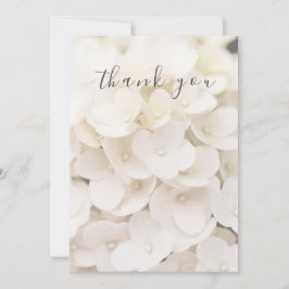 Cartões de agradecimentos Plano Floral Branco Eleg