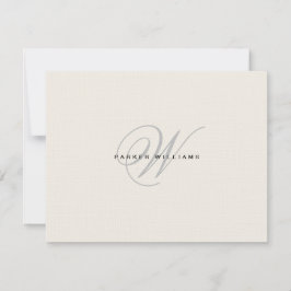 Cartões de agradecimentos plano formal monograma