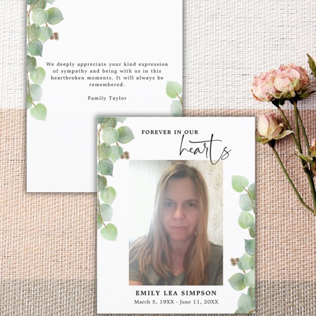 Cartões de agradecimentos Plano Foto Funeral do Or (Criador carregado)