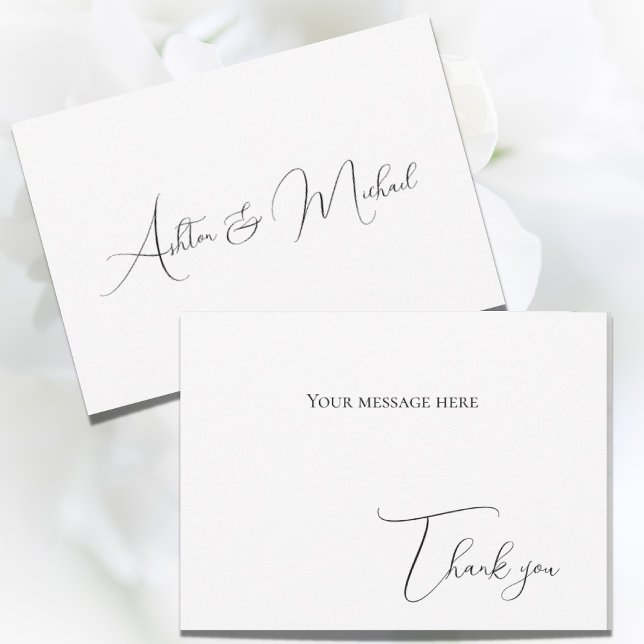 Cartões de agradecimentos plano moderno elegante (Criador carregado)