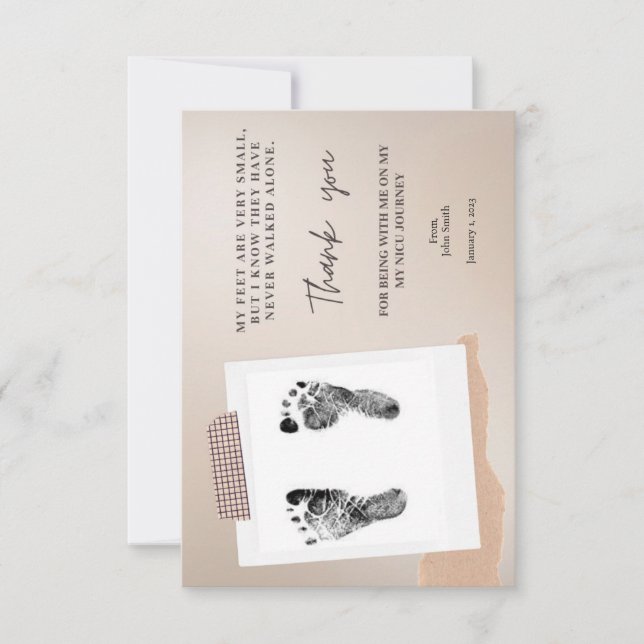 Cartões de agradecimentos plano NICU (Frente)