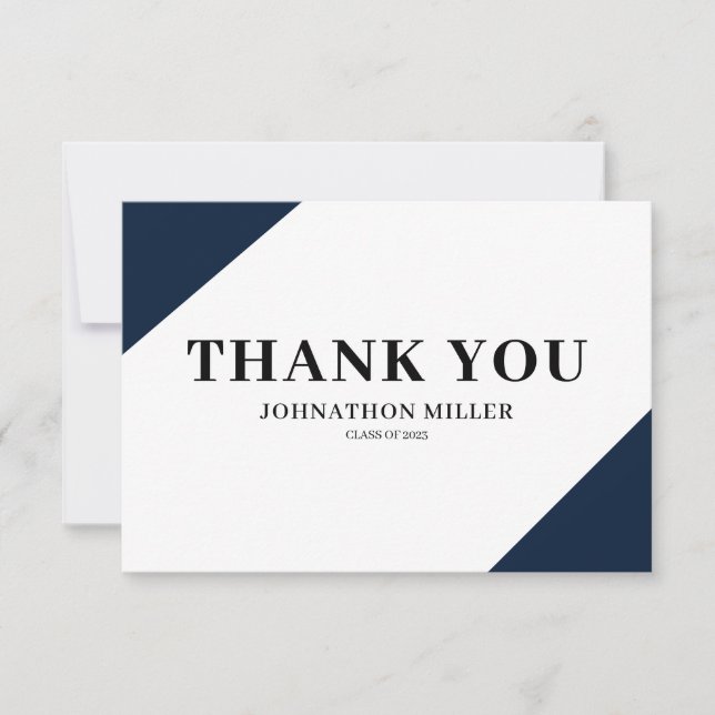 Cartões de agradecimentos plano para graduação mod (Frente)