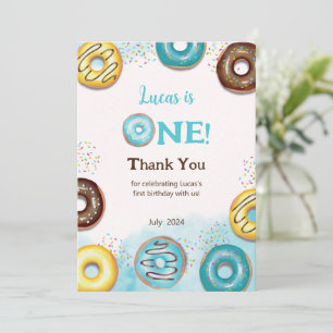 Cartões de agradecimentos plano para primeiro aniv