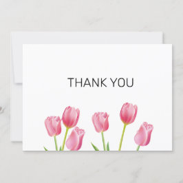 Cartões de agradecimentos plano Tulipas Rosa