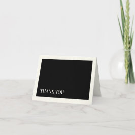 Cartões de agradecimentos preto e branco V1