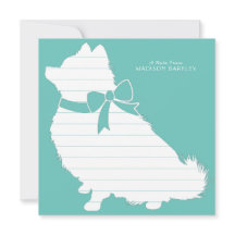 Cartões de agradecimentos Puppy Pom Dog Pomeranian