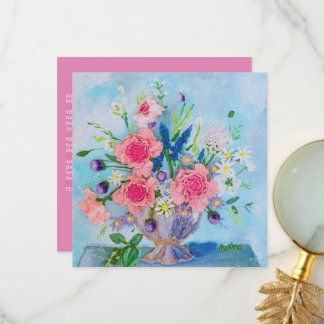 cartões de agradecimentos Quadrado "Bridgerton"