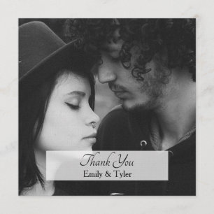 Cartões de agradecimentos quadrados simples