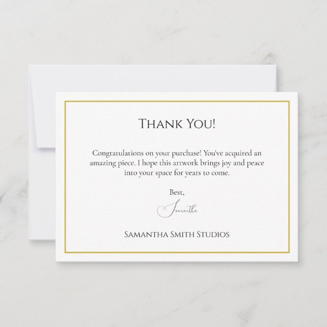 Cartões de agradecimentos Quando Alguém Compre Seu (Frente)