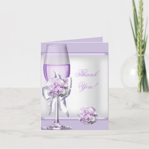 Cartões de agradecimentos que Wedding o Lilac rox