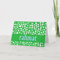 Cartões de agradecimentos Rahmat Uzbeque