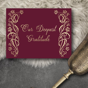 Cartões de agradecimentos Real Medieval de Casamen