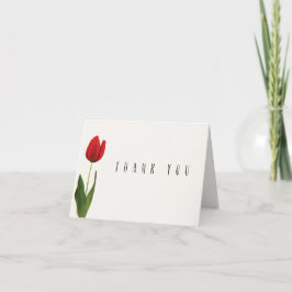 Cartões de agradecimentos Red Tulip Personalizado