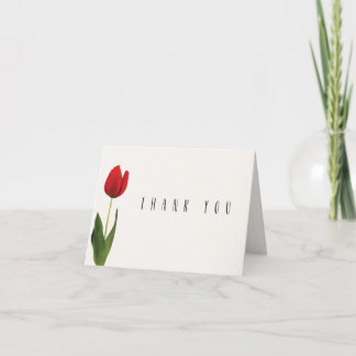 Cartões de agradecimentos Red Tulip Personalizado