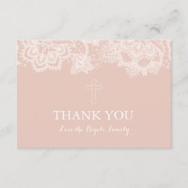 Cartões de agradecimentos Religioso do Colar Rosa