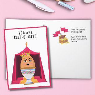 Cartões de agradecimentos requintado para ovos de 