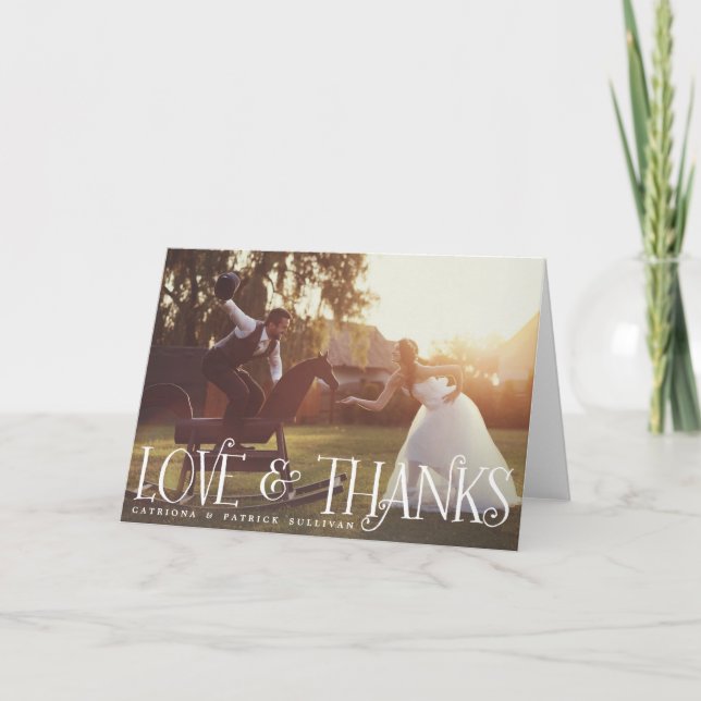 Cartões de agradecimentos retros da foto do (Frente)