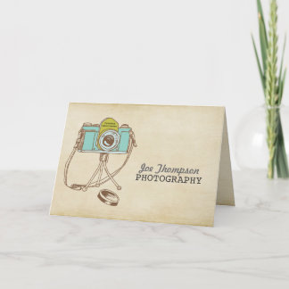 Cartões de agradecimentos retros do fotógrafo da