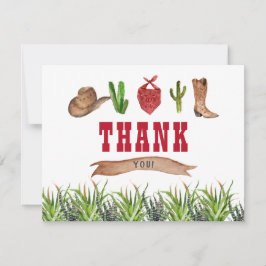 Cartões de agradecimentos Rodeo do Cowboy Ocidenta