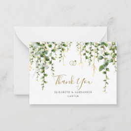 Cartões de agradecimentos Romântico de Casamento d