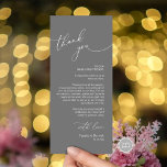 Cartões de agradecimentos Romântico de Definição d<br><div class="desc">Configuração do Janto de Casamento Obrigado Cartões em moderno roteiro romântico, cinzas escuras temática. Compartilhe o amor e mostre seu apreço aos seus convidados, quando eles sentarem em seu assento e lerem esse obrigado encantador personalizado que você coloca com o cartão de ajuste. É uma maneira maravilhosa de acabar com...</div>