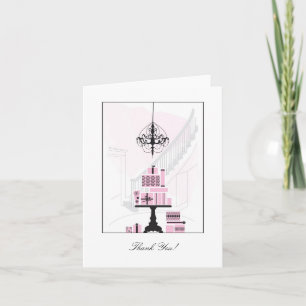 cartões de agradecimentos - Rosa