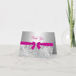 Cartões de agradecimentos rosa-Arco e espiral Flor