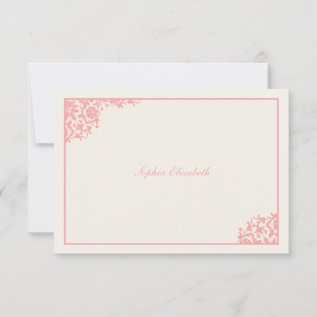 Cartões de agradecimentos Rosa Azul (Frente)