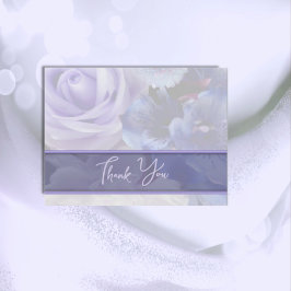 Cartões de agradecimentos Rosa azul violeta